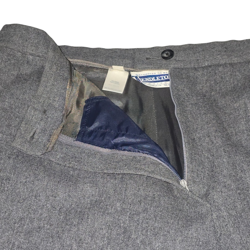 Vtg Pendleton Straight Leg Lined Pants Womens 100… - image 6